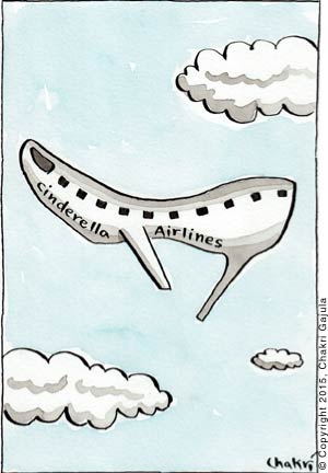 Cinderella Airlines: A high heel shaped plane