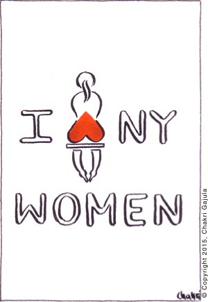 My take on 'I Heart NY' - 'I Heart NY Women' with heart blending into a women's curves and bottom